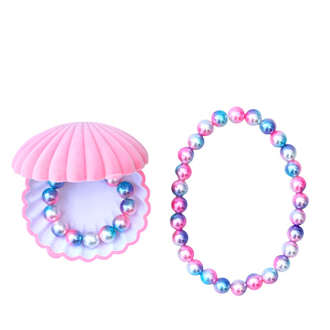 NOOS Shell box with bracelet and necklace pink
