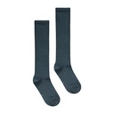 Long Ribbed Socks - Blue Grey